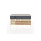 Dienni Kronos Konsol 8 Raflı 3 Çekmeceli 4 Kapaklı 176 x 59 x 99 cm Aytaşı - Antrasit - Çam