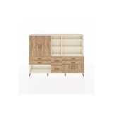 Dienni Mobilya Arges Dolap 10 Raflı 6 Çekmeceli 4 Kapaklı 220x30x163 Aytaşı-çam Çok Renkli
