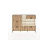 Dienni Mobilya Arges Dolap 14 Raflı 9 Kapaklı 220x30x163 Aytaşı-aytaşı/çam Çok Renkli
