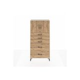 Dienni Mobilya Arges Dolap 2 Raflı 5 Çekmeceli 2 Kapaklı 88x30x182 Aytaşı-çam