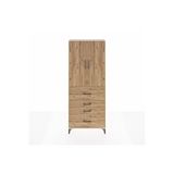 Dienni Mobilya Arges Dolap 4 Raflı 3 Çekmeceli 2 Kapaklı 88x30x221 Aytaşı-çam Çok Renkli