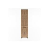 Dienni Mobilya Arges Dolap 4 Raflı Tek Çekmeceli 4 Kapaklı 60x30x243 Çam-çam