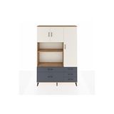 Dienni Mobilya Arges Dolap 7 Raflı 5 Çekmeceli 3 Kapaklı 132x30x195 Aytaşı-çam/antrasit Çok Renkli