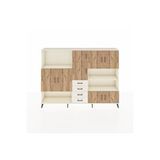 Dienni Mobilya Arges Dolap 9 Raflı 4 Çekmeceli 8 Kapaklı 220x30x163 Aytaşı-çam/aytaşı