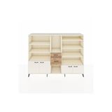 Dienni Mobilya Hyperion Dolap 10 Raflı 2 Çekmeceli 4 Kapaklı 220x44x163 Aytaşı-çam/aytaşı Çok Renkli