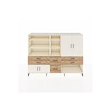 Dienni Mobilya Hyperion Dolap 10 Raflı 6 Çekmeceli 4 Kapaklı 220x44x163 Aytaşı-aytaşı/çam Çok Renkli