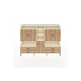 Dienni Mobilya Hyperion Dolap 12 Raflı 4 Çekmeceli 5 Kapaklı 220x44x163 Aytaşı-çam Çok Renkli