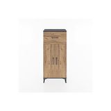 Dienni Mobilya Hyperion Dolap 2 Raflı Tek Çekmeceli 2 Kapaklı 60x44x134 Antrasit-çam