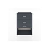 Dienni Mobilya Hyperion Dolap 3 Çekmeceli 88x44x134 Antrasit-antrasit