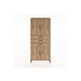 Dienni Mobilya Hyperion Dolap 3 Raflı 3 Çekmeceli 4 Kapaklı 88x44x195 Çam-çam