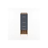 Dienni Mobilya Hyperion Dolap 4 Çekmeceli 44x44x134 Çam-antrasit