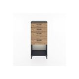 Dienni Mobilya Hyperion Dolap 4 Çekmeceli 60x44x134 Antrasit-çam