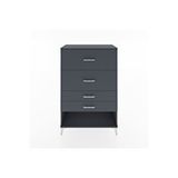 Dienni Mobilya Hyperion Dolap 4 Çekmeceli 88x44x134 Antrasit-antrasit