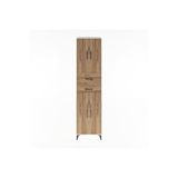 Dienni Mobilya Hyperion Dolap 4 Raflı 4 Çekmeceli 2 Kapaklı 60x44x243 Çam-aytaşı