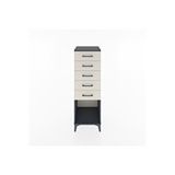 Dienni Mobilya Hyperion Dolap 5 Çekmeceli 44x44x134 Antrasit-aytaşı