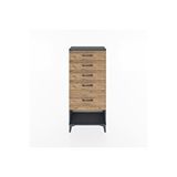Dienni Mobilya Hyperion Dolap 5 Çekmeceli 60x44x134 Antrasit-çam