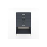 Dienni Mobilya Hyperion Dolap 5 Çekmeceli 88x44x134 Antrasit-antrasit