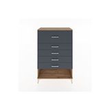 Dienni Mobilya Hyperion Dolap 5 Çekmeceli 88x44x134 Çam-antrasit