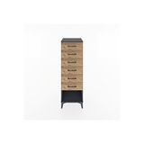 Dienni Mobilya Hyperion Dolap 6 Çekmeceli 44x44x134 Çam-antrasit