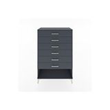 Dienni Mobilya Hyperion Dolap 6 Çekmeceli 88x44x134 Antrasit-antrasit
