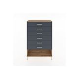 Dienni Mobilya Hyperion Dolap 6 Çekmeceli 88x44x134 Antrasit-çam