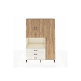 Dienni Mobilya Hyperion Dolap 7 Raflı 3 Çekmeceli 3 Kapaklı 132x44x195 Aytaşı-çam/aytaşı Çok Renkli