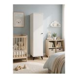 Dienni Simple Çok Amaçlı Dolap 4 Raflı Tek Kapaklı Bebek Odası Mutfak Dolabı 30x30x144 BEYAZ