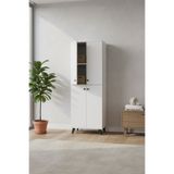 Dienni Simple Çok Amaçlı Dolap 5 Raflı 4 Kapaklı 60x44x176 BEYAZ