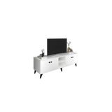 Dienni Simple Tv Ünitesi 3 Raflı 4 Kapaklı 150X44X48 Beyaz