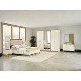 Dienni Terra Modern Yatak Odası Takımı - 6 Kapaklı Gardırop, Şifonyer, 2 Komodin Ve 160X200 Karyola + Başlık Seti (Yatak Hariç)