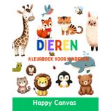 DIEREN - Kleurboek voor kinderen: 50 schattige dieren om in te kleuren, groot, makkelijk, vanaf 2 jaar