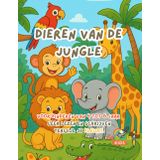 Dieren van de Jungle – Kleur- en Leerboek voor Kinderen van 4 tot 6 Jaar: Ontdek 15 schattige dieren, trek hoofdletters over, kleur in en beleef plezier met educatieve en creatieve activiteiten!