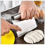 Dies Paslanmaz Çelik Hamur Kesme ve Kazıyıcı Spatula Ölçü Çizgili Pasta Kek Kesici Aparat