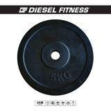 Diesel Fitness Kauçuk Kaplı 5 kg Ağırlık Plakası