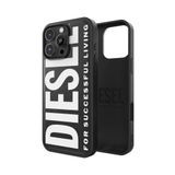 Diesel iPhone 16 Pro Max Uyumlu Magsafe Destekli Core Kalıplı Kılıf - Siyah/Beyaz