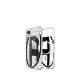 Diesel Iphone 17 Air Magsafe Uyumlu Oval D Metalik Siyah Telefon Kılıfı - Şeffaf