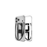 Diesel Iphone 17 Pro Max Magsafe Uyumlu Oval D Metalik Siyah Telefon Kılıfı - Şeffaf