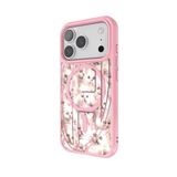 Diesel iPhone 17 Pro Uyumlu Magsafe Destekli Oval D Kedi Desenli Kılıf - Pembe