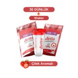 Dietto 30 Günlük Çilek Aromalı Set - L Carnitine Katkılı - SHAKER