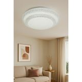 Diez Model Özel Tasarım 42 cm Büyük Boy Modern 3 Renk(Beyaz-Gün Işığı-Sarı) Plafonyer LED Avize - Ahşap - Bej - Siyah - Seçenek 1