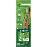 Difaş Bio Dent 2'li Diş Fırçası Doğa Dostu Zeytin Çekirdeği Materyal ile Ergonomik Tasarım