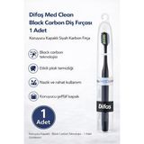 Difaş Med Clean Black Carbon Diş Fırçası 1 Adet Koruyucu Kapaklı Siyah Karbon Fırça