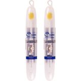 Difaş Pro-Clinic Slim Soft 2 Diş Fırçası Seyahat Kutulu 0,01 Mm Hassas Diş Etleri İçin Yedek Başlık - 2 Adet