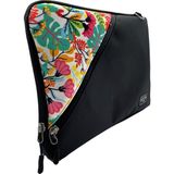 Differ Studio 13-14'' Inç Siyah-Çiçek Desen Su Geçirmez/askılı/laptop/macbook/notebook/kılıf/çanta - 34x24x2