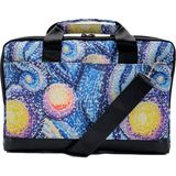 Differ Studio 13.3'' & 14'' Inç Van Gogh Desen Laptop/macbook/notebook/bilgisayar/evrak Çantası - Açık Mavi