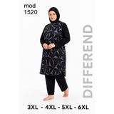 Differend BÜYÜK BEDEN TAM KAPALI SU TUTMAYAN TESETTÜR MAYO BATTAL BOY
