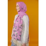 Differenza Flowers Desenli Şal - Pembe