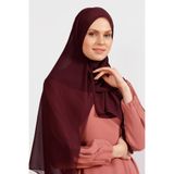 Differenza Krep Şifon Şal - Bordo Mürdüm