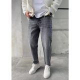 Difransel Jeans Erkek Boyfriend Jean Pantolon Rahat Kalıp Denim 1 Adet Yüksek Bel Siyah - Gri - 36