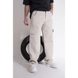 Difransel Jeans Erkek Dikiş Detaylı Kargo Cepli Baggy Pantolon - Bej - 30
